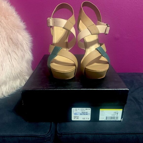 L.A.M.B. women's sandal heels size 7.5 EVELYN - Picture 2 of 9